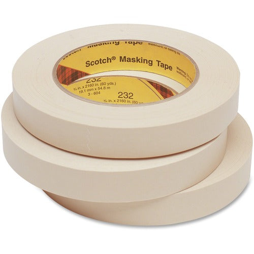 3M  Paper Masking Tape, .47"x60.15 yds, 3" Core, 12mm, 5mil