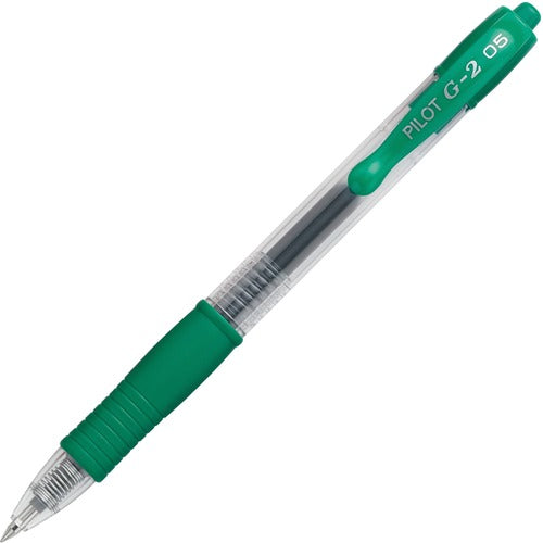 Pilot  Gel Rollerball Pen,Retract.,Extra-Fine Pt,Green