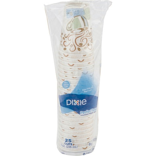 Dixie Foods  Hot Cups, Perfect Touch, Wise Size, 8 oz, 25/PK, Multi-DXE5338DX