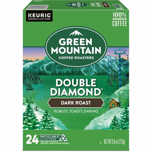 Green Mountain  Coffee,Double Diamond,Dark Roast,K-Cup,24/BX-GMT4066
