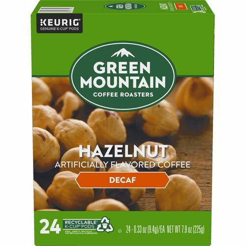Green Mountain  Coffee,Decaf,Hazelnut,K-Cup,24/BX,Brown-GMT7792