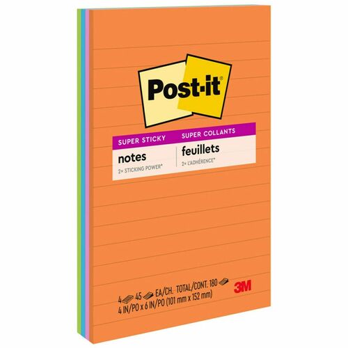 3M  Super Sticky Pads,Rld,4"x6",45SH/PD,4 PD/PK,Riodejaneiro