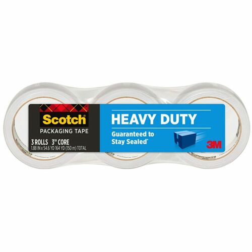 3M  Packaging Tape Refill, 1-7/8"x54.6 Yds, 3/PK, Clear