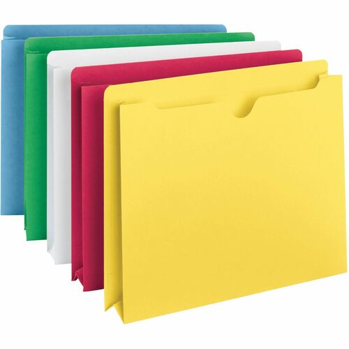 Smead  File Jackets, 2" Exp, Letter, Straight Cut, 10/PK, AST