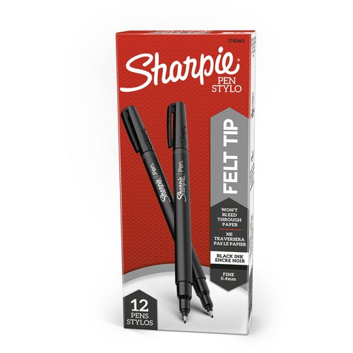 Newell Brands  Sharpie Pen, Permanent, Fine Point, Black