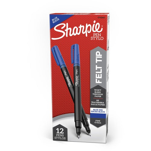 Newell Brands  Sharpie Pen, Permanent, Fine Point, Blue