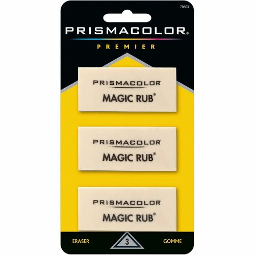 Newell Brands  Magic Rub Eraser, 1"x7/16"x2-1/4", 3/PK, White