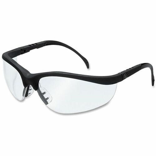 MCR Safety  Eyewear,Adjustable Temples,11 Degree Base,Matte Black Frame