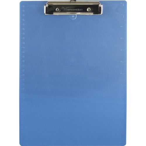 Saunders  Plastic Clipboards,w/Spring Clips,1/2" Cap.,Letter,Ice Blue
