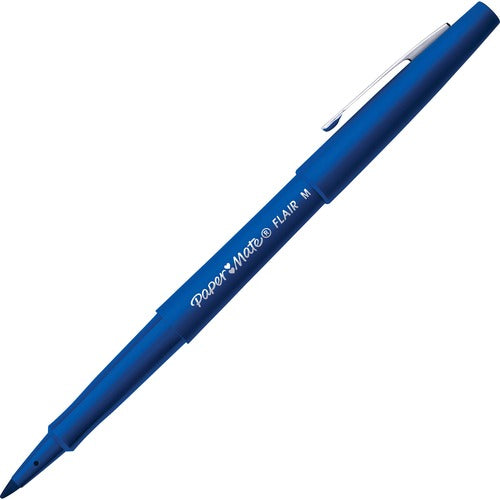 Paper Mate  Flair Pen, Point Guard Tip, Medium Pt, BE Barrel/Ink