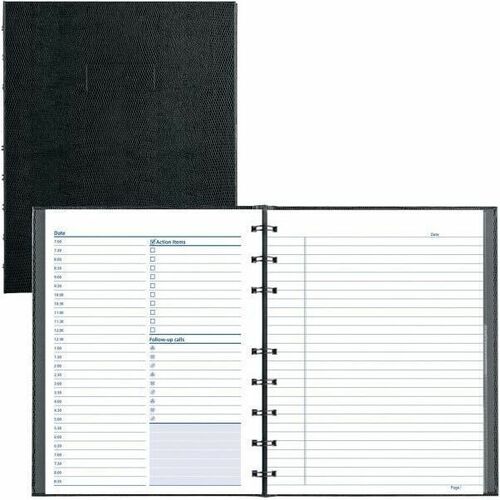 Rediform  Daily Appt. Planner,7AM-830PM, 9-1/4"x7-1/4", 96 Shts, BK