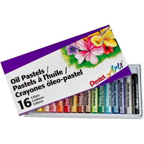 Pentel  Oil Pastels,16/ST, Assorted