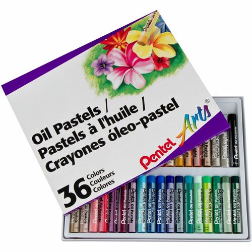 Pentel  Oil Pastels,36/ST, Assorted