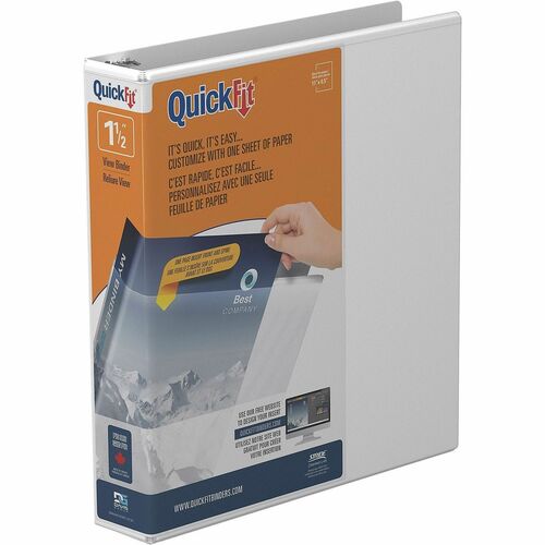 Stride, Inc.  View Binder, Round Ring, 1-1/2" Cap, Letter-size, White