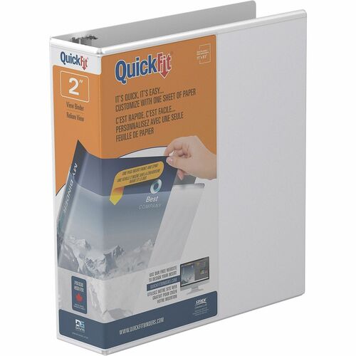 Stride, Inc.  View Binder, Round Ring, 2" Cap, Letter-size, White