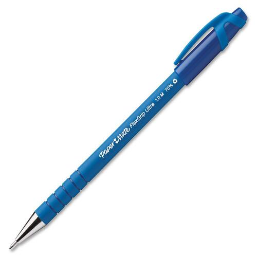 Paper Mate  Flexgrip Ultra Ball Pen, Med Pt., Blue Ink/Barrel