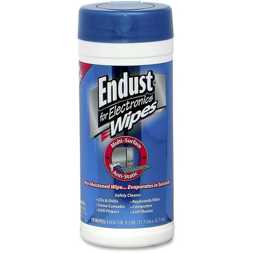 Endust  Endust Anti-Static Wipes, 70 Wipes, Blue-END259000