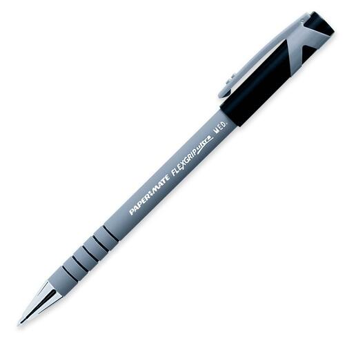 Paper Mate  Flexgrip Ultra Ball Pen, Med Pt.,Black Ink/Black Barrel
