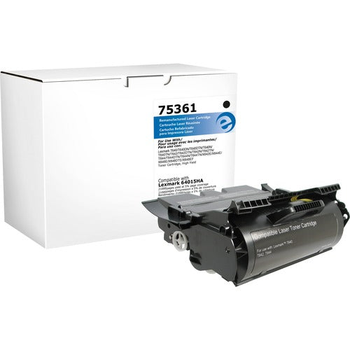 Elite Image  Toner Cartridge, f/ Lexmark T640, 21000 Page Yield, BK-ELI75361