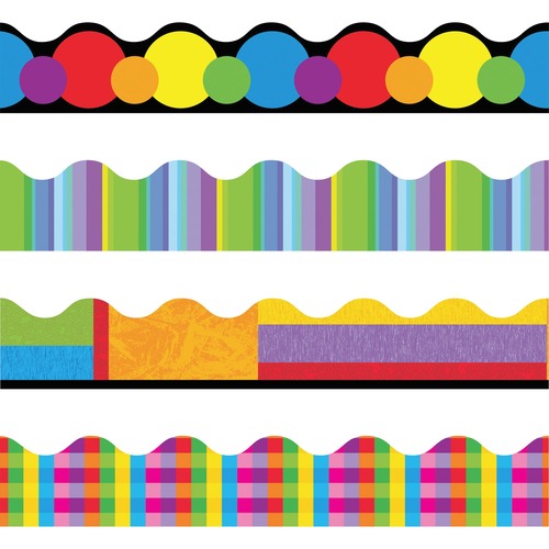 Trend Enterprises  Trimmer Decor, Color Collage, 4 Designs, 156', Multi