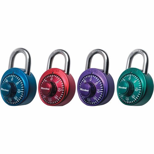 Master Lock Company  Numeric Combination Locks, Steel Shackle, Assorted Random