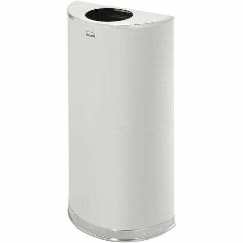 Rubbermaid Commercial Products  Half Round Receptacles,7"D,12 Gallon,18"x9"x32",STST