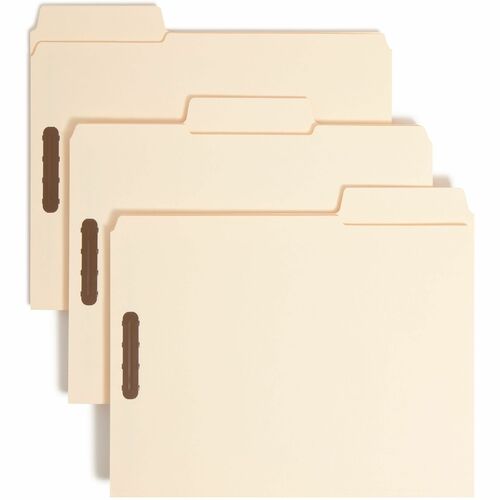 Smead  Fastener Folder, Supertab, Ltr,3/4" Exp, 1/3 Cut, 50/BX, MLA