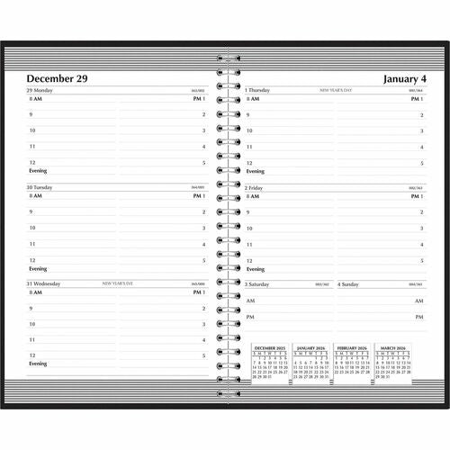 House Of Doolittle  Weekly Planner,Wirebound,12 Month,Jan-Dec,5"x8",Black Cover-HOD27802