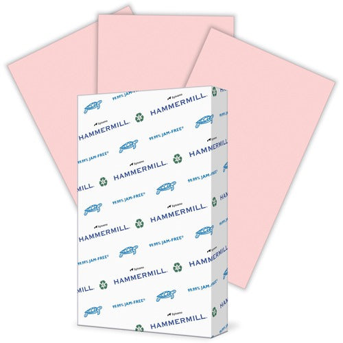 Hammermill  Copy Paper, Multipurpose, 20 lb, 8-1/2"x14", 500/RM, Pink-HAM103390