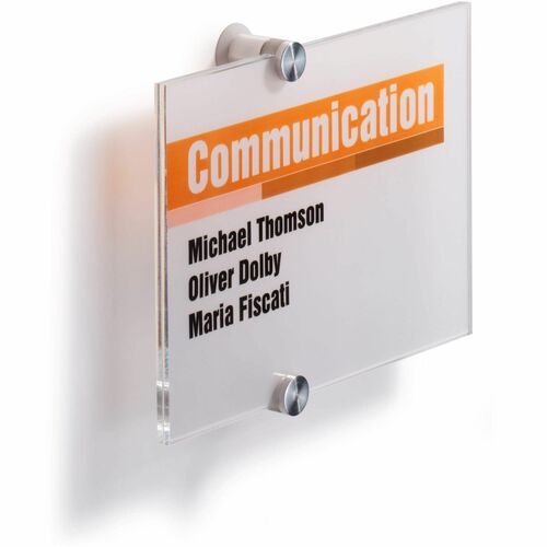 Durable Office Products  Wall Sign,Interior,Acrylic,8-1/4"x7/8"x5-7/8",Clear
