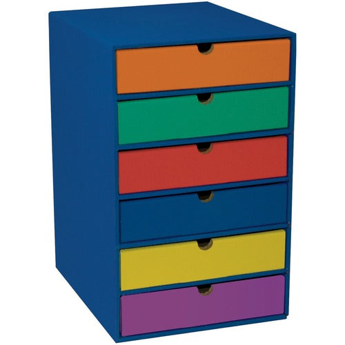 Pacon  6-Shelf Organizer, 13-1/2"x12"x17-3/4", Blue