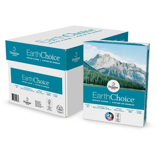 Domtar  Copy Paper, 92 Bright, 20lb., 8-1/2"x11", 5000/CT, White-DMR2700