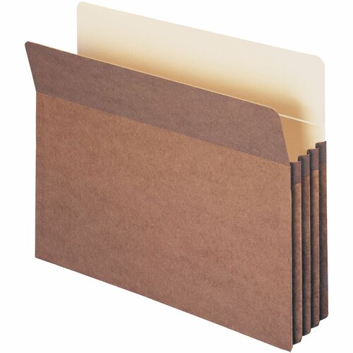 Smead  File Pocket, Recycled, 3-1/2" Exp, Letter, 25/BX, Red Rope