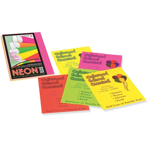 Pacon  Bond Paper, 24 lb., 8-1/2"x11", 100Sht/PK, Assorted
