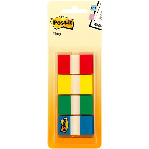 3M  Post-it Portable Flags, 1", 160 Flags, 4/PK, Standard AST