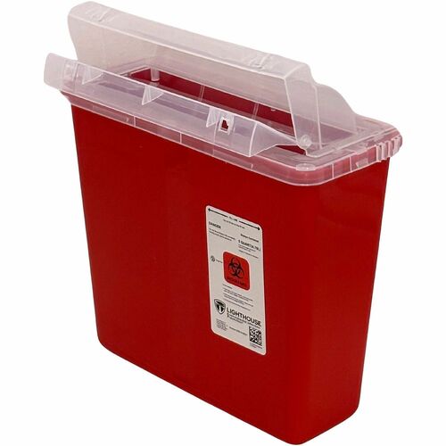 Covidien  Sharps Container,w/ Counter Balanced Lid, 5 Quart, Red