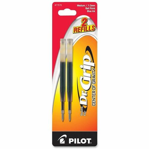 Pilot  Refill, f/Dr. Grip Center of Gravity Pen, Med, 2/PK, Blue