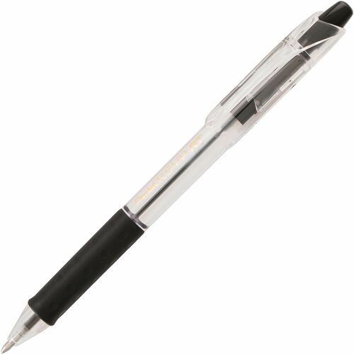 Pentel  Ballpoint Pen,Retractable,Refillable,Medium Pt.,1DZ,BK Ink