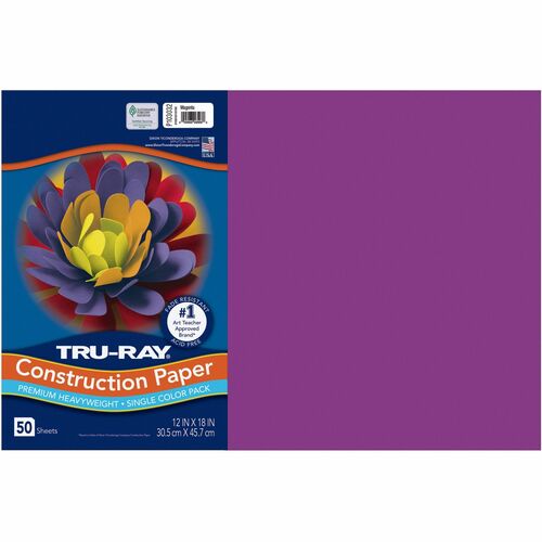 Pacon  Construction Paper,76 lb,12"x18", 50/PK, Magenta