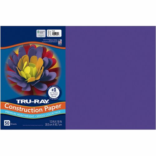 Pacon  Construction Paper,76 lb.,12"x18",50/PK,Purple