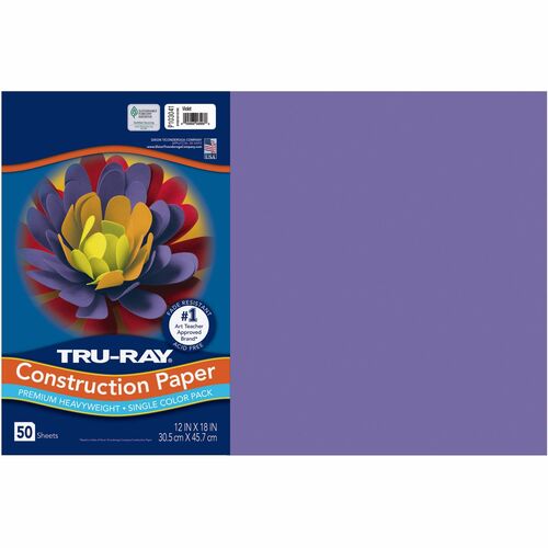 Pacon  Construction Paper, 76 lb.,12"x18", 50/PK,Violet