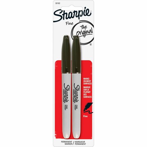 Newell Brands  Sharpie Permanent Marker, Fine Point, 2/PK, Black