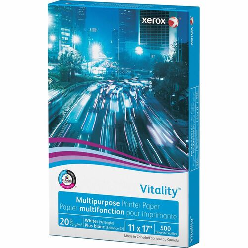 Xerox  Printer Paper, Multipurp, 20 lb., 11" x 17", 500 Sht/RM, WE