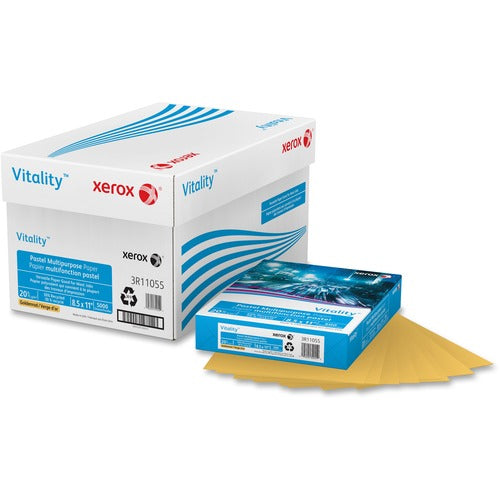 Xerox  Multipurpose Paper, 20lb, Letter, 500 Sheet/RM, Goldenrod