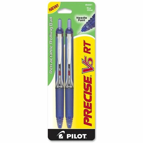Pilot  Rollerball Pen,Retract.,Extra Fine Pt.,2/PK,Blue Barrel/Ink