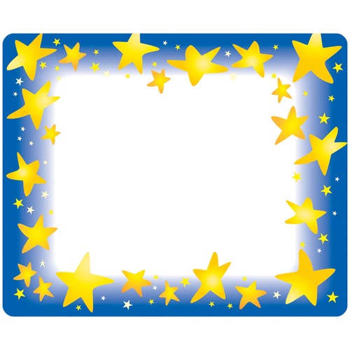 Trend Enterprises  Name Tags,Star Brights,Self Adhesive,2-1/2"x3",36/PK, Multi
