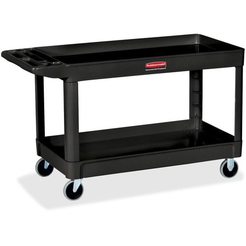 Rubbermaid Commercial Products  Utility Cart,2-Shelf,500 lb Cap,25.63"x40.25"x32.5",Black
