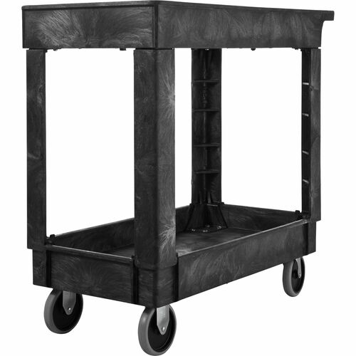 Rubbermaid Commercial Products  Utility Cart,2-Shelf,500 lb Cap,17.37"x34.25"x31.5",Black