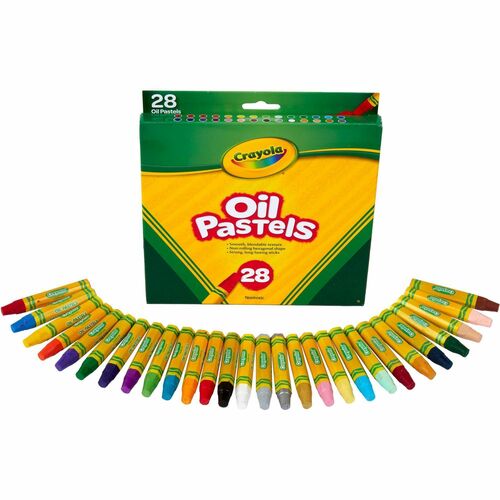 Crayola  Oil Pastels, 28/ST, Opaque/Ast