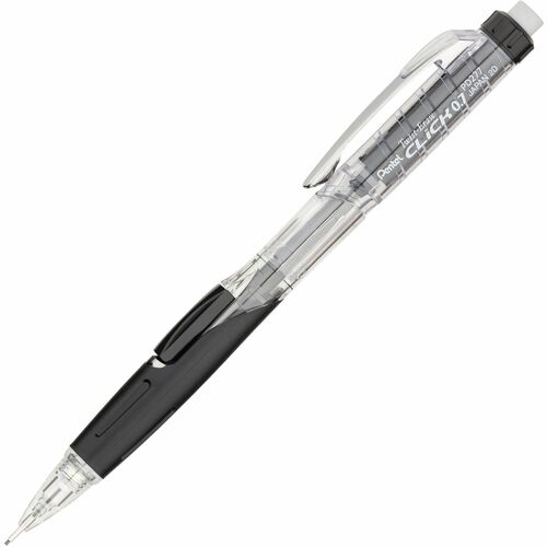 Pentel  Mechanical Pencil,Refillable Lead/Eraser,0.7mm,Black